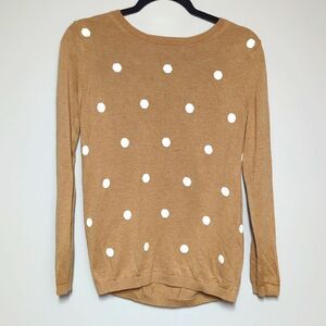 Banana Republic Factory Tan Polka Dot Sweater